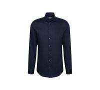 Seidensticker Chemise à Manches Longues pour Homme - Coupe ajustée, Bleu, 37