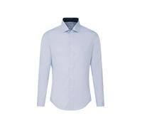 Chemise business Seidensticker pour homme - Coupe slim - Infroissable - Col Kent - Manches longues - Patch - À carreaux - 100 % coton