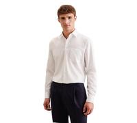 Seidensticker Chemise d'affaires pour Homme - Coupe Droite - Infroissable - Col Kent - Manches Extra Longues - 100% Coton, Blanc., 50