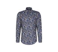 Seidensticker Chemise en Flanelle pour Homme, Bleu, 42