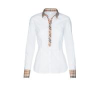 SEIDENSTICKER Chemisier beige foncé / rouge pastel / noir / blanc, Taille XL