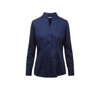 Seidensticker Chemisier pour femme - Chemisier de ville - Sans repassage - Chemisier à col gobelet - Coupe slim - Manches longues - 100 % coton
