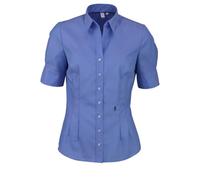 Seidensticker Chemisier pour femme - Chemisier - Sans repassage - Coupe slim - Manches courtes - Uni - 100 % coton
