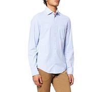 Seidensticker Coupe Slim Manches Longues Popeline Chemise, Bleu Clair, 43 Homme
