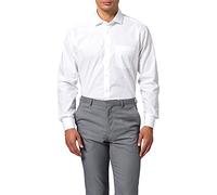 Seidensticker Homme Chemise Regular Fit Langarm Popeline Blanc, 44 EU