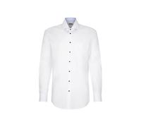 Seidensticker Homme Chemise Regular Fit Langarm Popeline Blanc, 47 EU