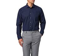 Seidensticker Homme Chemise Regular Fit Langarm Popeline dunkelBleu, 44 EU