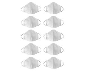 Seidensticker, masque à trois couches, réutilisable, paquet de 10, blanc, taille unique