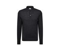 Seidensticker Regular Fit Langarm Polo Chandail, Gris, S Homme