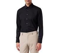 Seidensticker Slim Fit Infroissable Manches Longues Col Kent Chemise d'affaires Homme, Noir, 40