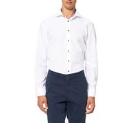 Seidensticker Slim Fit Langarm Popeline Chemise, Blanc, 41 Homme