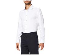 Seidensticker Slim Fit Langarm Popeline Chemise, Blanc, 44 Homme