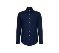 Seidensticker Slim Fit Langarm Popeline Chemise, Bleu Foncé, 38 Homme