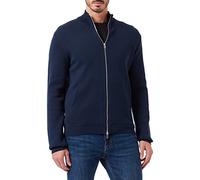 Seidensticker Veste en Tricot pour Homme - Coupe Droite - Fermeture éclair - Manches Longues - 100% Coton, Bleu Marine, L