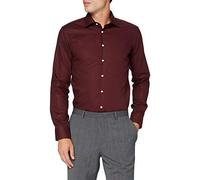 Seidensticker X-Slim Langarm Uni Bügelfrei 1 Chemise, Bordeaux, 42 Homme