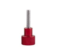 1 pièces M5 M6 alliage d'aluminium + vis moletée en acier inoxydable poignée bouton étape boulon vis rouge noir blanc(Red,M5x35-D12x20)