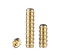 SEIDER 10 pièces M3 M4 M5 M6 M8 M10 Laiton Hexagonal Socket Set Vis Cuivre Tasse Point Vis Set Boulon Vis Fixation(M5x10mm)