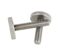 SEIDER 304 Acier Inoxydable tête Plate poignée vis à Oreilles moletée Grosse tête Ronde Boulon de réglage Clou publicitaire M3 M4 M5 M6(18mm,M5 (2Pcs))