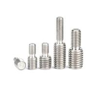 SEIDER 5 pièces M3 M4 M5 M6 M8 M10 M12 M14 M16 M20 304 Adaptateur de caméra en Acier Inoxydable Conversion Double extrémité Tige filetée Transfert vis de réduction Boulon(M6x20-M10x20(5pcs))