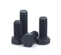 SEIDER Vis à tête hexagonale hexagonale Externe à Filetage Fin M8 M10 M12 à tête hexagonale en Acier Noir de qualité 8.8 Pas 1/1.25/1.5mm(M8x1x30mm (5pcs))