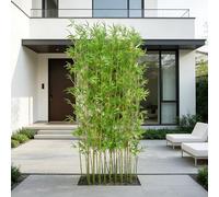 SEIFE Bambou Artificiel avec Vrais Troncs de Bambou, Plante Artificielle Extérieur et Intérieur pour Brise-Vue Terrasse et Jardin, Fausse Plante Décorative, 100-250cm(30 bamboos,1.2m/3.9ft)
