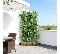 SEIFE Bambous artificiels d'extérieur avec Socle - Brise-Vue en Faux Bambou (1,5 à 2,5 m de Haut) pour terrasse et Balcon - Décoration sans Entretien(100 cm Base+26 Bamboo,2m/6.5ft)