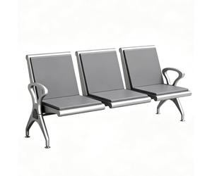 SEIFE Banc d'Attente 3 Places Rembourré, Structure Métallique Très Robuste
