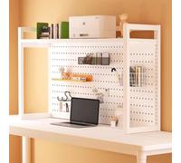 SEIFE Desktop Bookshelf,Dorm Bookshelf,Desk Organizer Shelf,Desktop Storage Shelf,Student pegboard Bookcase,Home Office racksdisplavs,Lift Desk Bookcase,Desk Hutch Dorm(White Single Layer,70cm)
