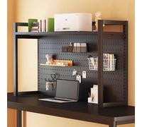 SEIFE Desktop Bookshelf,Dorm Bookshelf,Desk Organizer Shelf,Desktop Storage Shelf,Student pegboard Bookcase,Home Office racksdisplavs,Lift Desk Bookcase,Desk Hutch Dorm(Black Single Layer,140cm)