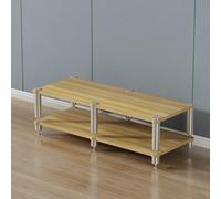 SEIFE Étagère Audio-visuelle stéréo, Support multimédia AV, Meuble d'angle Audio-vidéo, Meuble Console pour Platine Vinyle, pour Lecteur Home cinéma, Console de Jeux(Wood,2-Layer)