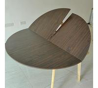 SEIFE Grande rallonge de Table Ronde Pliable, Table Pliante Ronde de 122 cm, Remplacement de Plateau de Table, rallonge temporaire pour Plateau de Table Pliant(Walnut,120cm/47.2in)