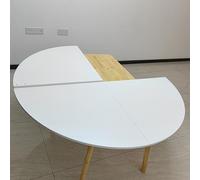 SEIFE Grande rallonge de Table Ronde Pliante, 55"-86", rallonge de Plateau de Table d'extérieur, Remplacement temporaire de Plateau(White,160cm/62.9in)