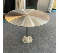SEIFE Petite Table Pliante Murale Ronde en Acier Inoxydable, Bureau Flottant, Table de Bar Ronde Moderne Peu encombrante pour café, intérieur/extérieur(I-Type,50cm/19.6in)