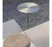 SEIFE Petite Table Pliante Murale Ronde en Acier Inoxydable, Bureau Flottant, Table de Cabine, Table de Bar Ronde Moderne pour café, intérieur/extérieur(L-Type,50cm/19.6in)