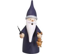 Seiffener Volkskunst Figurine de fumeur lutin magicien, hauteur 16 cm, Erzgebirge originale de