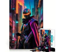 Seigneur Cyber Android Guerrier Cyberpunk Puzzle de 1000 pièces Entraînement cérébral ludique Pièces précises et sans Couture Passe-Temps Fascinant pour Les Moments de détente (38x26cm)