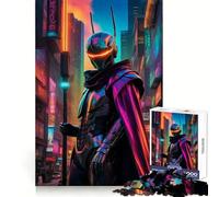 Seigneur Cyber Android Puzzle Guerrier Cyberpunk 1000 Pièces pour Adolescents Stimulation Mentale Temps de Détente Agréable Assemblage Solide Cadeau de Noël Unique (38x52cm)