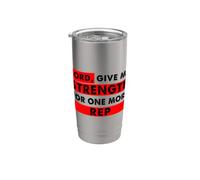 Seigneur, donne-moi de la force pour un amateur de gym chrétien de plus Gobelet isotherme en acier inoxydable double paroi