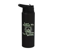 Seigneur, protège-moi pendant que je suis dans ces rues (proverbe chrétien) Stainless Steel Insulated Water Bottle