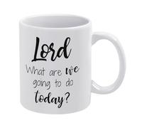 Seigneur, Que Allons-Nous Faire Aujourd'Hui ? Tasse À Café Avec Poignée Tasses Porcelaine Tasse 330Ml Pour Collègue Petit Déjeuner Chocolat Chaud