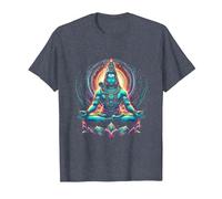 Seigneur Shiva Hindou God Mahadeva Trident Hindouism Devotee T-Shirt, Homme, Bleu Chiné, S