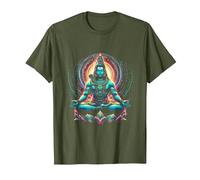 Seigneur Shiva Hindou God Mahadeva Trident Hindouism Devotee T-Shirt, Homme, Olive, 3XL