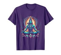 Seigneur Shiva Hindou God Mahadeva Trident Hindouism Devotee T-Shirt, Homme, Violet, 3XL