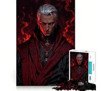Seigneur Vampire aux Cheveux argentés Puzzle de 1000 pièces pour Adolescents Jeu de logique Découpe précise Cadeau Classique Léger et Relaxant 38x52cm