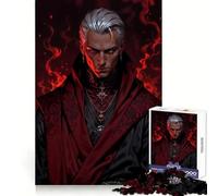 Seigneur Vampire aux Cheveux argentés Puzzle de 1000 pièces pour Adolescents Jeu de logique Découpe précise Cadeau Classique Léger et Relaxant 38x52cm