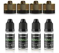 Seihoae Kit Fumoir Whisky Accessoires, 10 ML, Inclut 4 Conteneurs, 4 Arôme Huiles, Arôme de Vanille