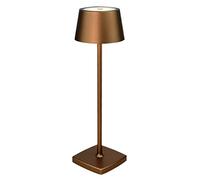 Seihoae Lampe de Table Sans Fil, Batterie Rechargeable 6000mAh, IP54 Étanche, Tous les Alliages d'aluminium, Gradation Tactile, Lumière chaude, pour Chambres à coucher Café Buffet Le Restaurant, Brun