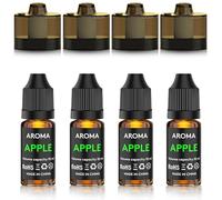 Seihoae Pistolet fumigène à bulles pour cocktail Accessoires, 4 récipients, 4 huiles aromatiques, Arôme pomme