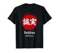 Seijitsu Honnêteté Kanji Bushido Virtue Zen Enso T-Shirt
