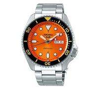 Seiko Montre automatique homme 5 Sports SRPD59K1 – cadran orange, bracelet maille acier, 100 m
